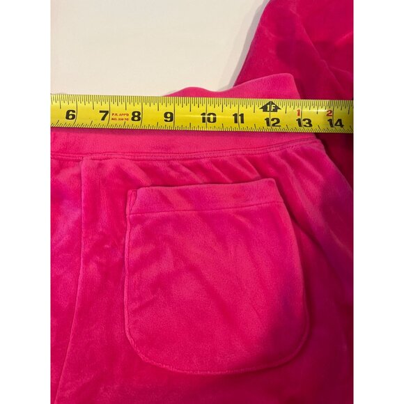 Lilly Pulitzer Hot Pink Velour Jogger Pants With Gold Accents & Elastic Waist Wo - Picture 8 of 9